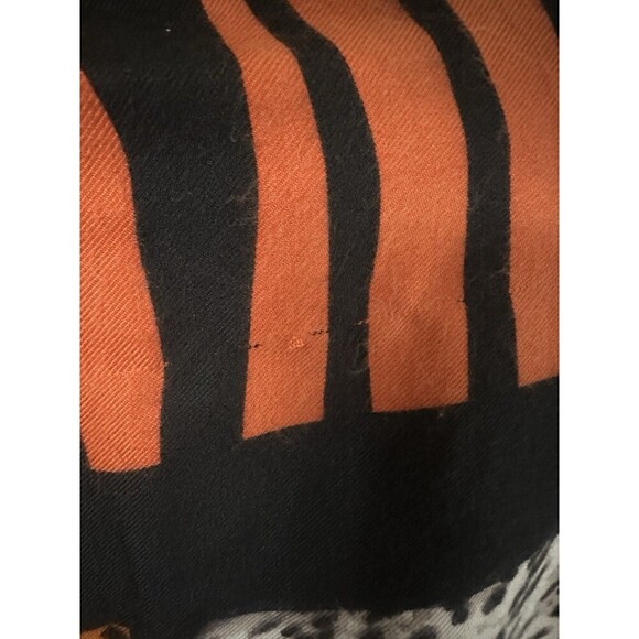 Anthropologie Do Everything In Love Kimono Duster Red Orange Chevron Fringe Open - Picture 8 of 10